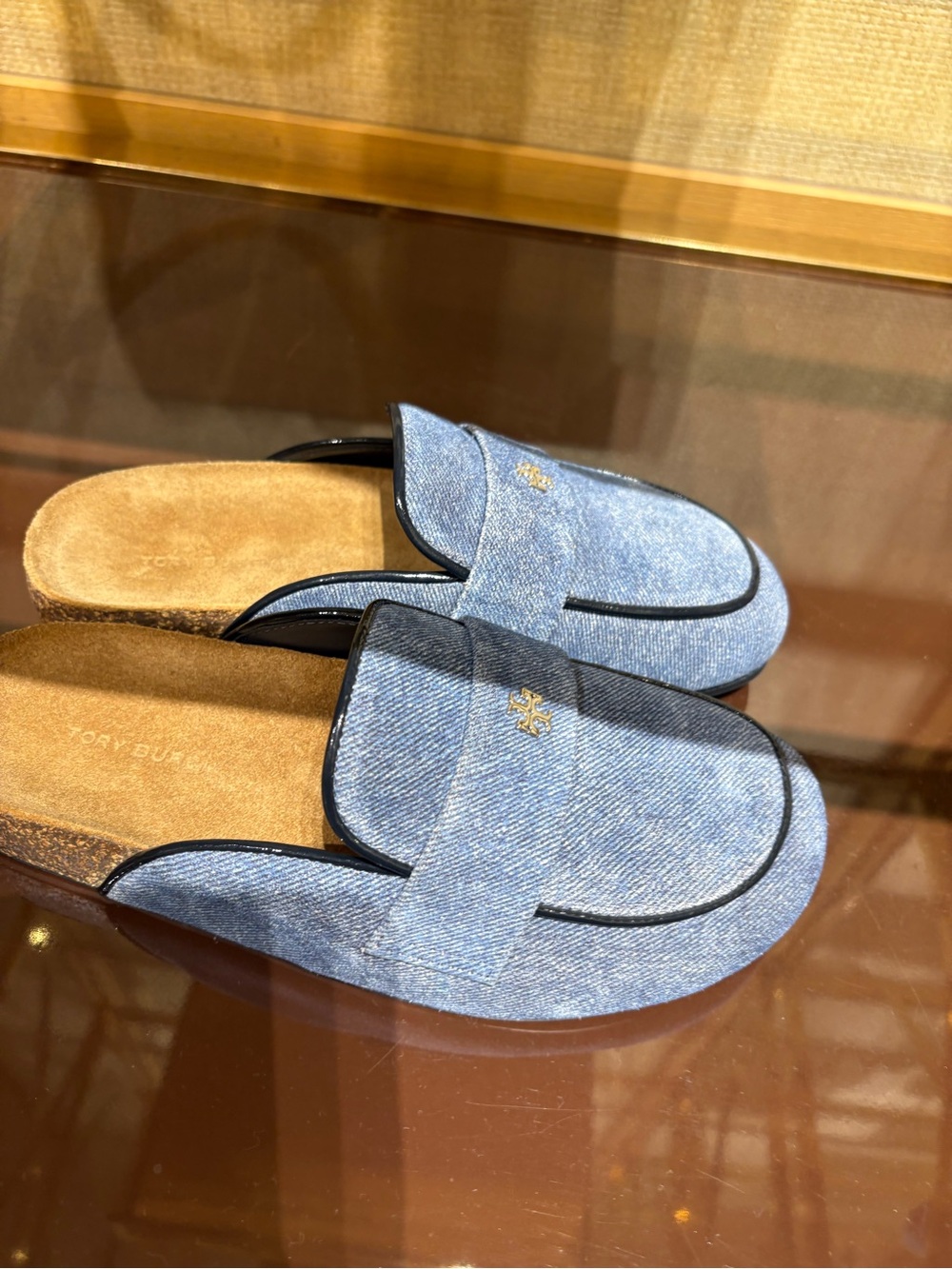 Tory Burch Everly Cork Leather Mule Shoes - Picture 2 of 2